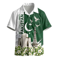 Pakistan Independence Day Kid Hawaiian Shirt Patriotic Soldier Heritage Landmarks And Jasmine