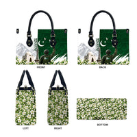 Pakistan Independence Day Leather Bag Patriotic Soldier Heritage Landmarks And Jasmine