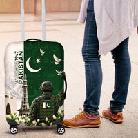 Pakistan Independence Day Luggage Cover Patriotic Soldier Heritage Landmarks And Jasmine