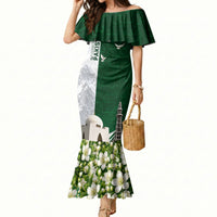 Pakistan Independence Day Mermaid Dress Patriotic Soldier Heritage Landmarks And Jasmine