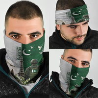 Pakistan Independence Day Neck Gaiter Patriotic Soldier Heritage Landmarks And Jasmine