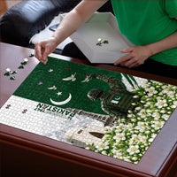 Pakistan Independence Day Puzzle Patriotic Soldier Heritage Landmarks And Jasmine