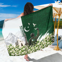 Pakistan Independence Day Sarong Patriotic Soldier Heritage Landmarks And Jasmine