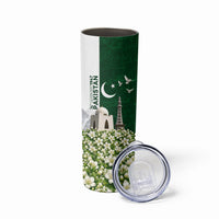 Pakistan Independence Day Skinny Tumbler Patriotic Soldier Heritage Landmarks And Jasmine