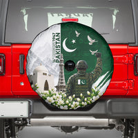 Pakistan Independence Day Spare Tire Cover Patriotic Soldier Heritage Landmarks And Jasmine