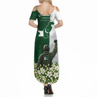 Pakistan Independence Day Summer Maxi Dress Patriotic Soldier Heritage Landmarks And Jasmine