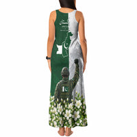 Pakistan Independence Day Tank Maxi Dress Patriotic Soldier Heritage Landmarks And Jasmine