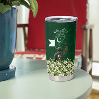 Pakistan Independence Day Tumbler Cup Patriotic Soldier Heritage Landmarks And Jasmine