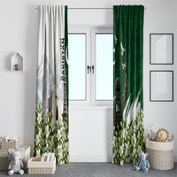 Pakistan Independence Day Window Curtain Patriotic Soldier Heritage Landmarks And Jasmine