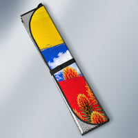 Ecuador Independence Day Auto Sun Shade Patriotic Andean Condor Monument And Mountain