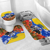 Ecuador Independence Day Bathroom Set Patriotic Andean Condor Monument And Mountain