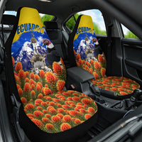 Ecuador Independence Day Car Seat Cover Patriotic Andean Condor Monument And Mountain