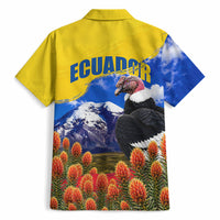 Ecuador Independence Day Hawaiian Shirt Patriotic Andean Condor Monument And Mountain