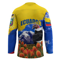 Ecuador Independence Day Hockey Jersey Patriotic Andean Condor Monument And Mountain