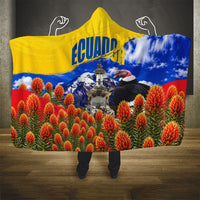 Ecuador Independence Day Hooded Blanket Patriotic Andean Condor Monument And Mountain