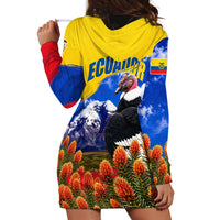 Ecuador Independence Day Hoodie Dress Patriotic Andean Condor Monument And Mountain