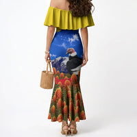 Ecuador Independence Day Mermaid Dress Patriotic Andean Condor Monument And Mountain