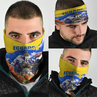 Ecuador Independence Day Neck Gaiter Patriotic Andean Condor Monument And Mountain