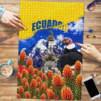 Ecuador Independence Day Puzzle Patriotic Andean Condor Monument And Mountain