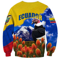 Ecuador Independence Day Sweatshirt Patriotic Andean Condor Monument And Mountain