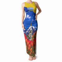 Ecuador Independence Day Tank Maxi Dress Patriotic Andean Condor Monument And Mountain