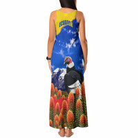 Ecuador Independence Day Tank Maxi Dress Patriotic Andean Condor Monument And Mountain