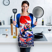 Personalized Croatia Marten Soccer Apron Croatian Flag Abstract Brush Stroke