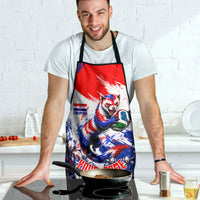 Personalized Croatia Marten Soccer Apron Croatian Flag Abstract Brush Stroke