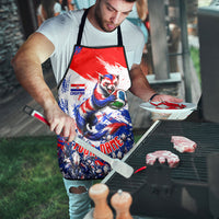 Personalized Croatia Marten Soccer Apron Croatian Flag Abstract Brush Stroke