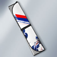 Personalized Croatia Marten Soccer Auto Sun Shade Croatian Flag Abstract Brush Stroke