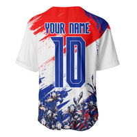 Personalized Croatia Marten Soccer Baseball Jersey Croatian Flag Abstract Brush Stroke
