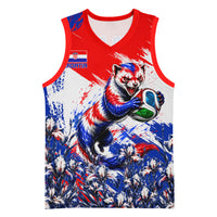 Personalized Croatia Marten Soccer Basketball Jersey Croatian Flag Abstract Brush Stroke