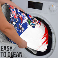 Personalized Croatia Marten Soccer Bathroom Set Croatian Flag Abstract Brush Stroke
