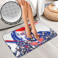Personalized Croatia Marten Soccer Bathroom Set Croatian Flag Abstract Brush Stroke