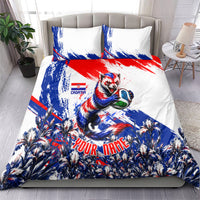 Personalized Croatia Marten Soccer Bedding Set Croatian Flag Abstract Brush Stroke