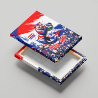 Personalized Croatia Marten Soccer Canvas Wall Art Croatian Flag Abstract Brush Stroke