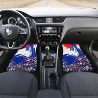 Personalized Croatia Marten Soccer Car Mats Croatian Flag Abstract Brush Stroke