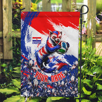 Personalized Croatia Marten Soccer Garden Flag Croatian Flag Abstract Brush Stroke