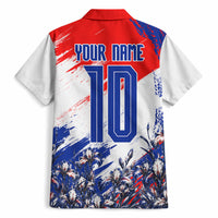 Personalized Croatia Marten Soccer Hawaiian Shirt Croatian Flag Abstract Brush Stroke