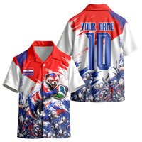 Personalized Croatia Marten Soccer Kid Hawaiian Shirt Croatian Flag Abstract Brush Stroke