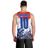 Personalized Croatia Marten Soccer Men Tank Top Croatian Flag Abstract Brush Stroke