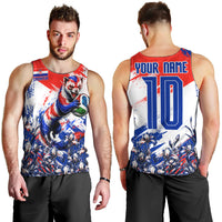 Personalized Croatia Marten Soccer Men Tank Top Croatian Flag Abstract Brush Stroke