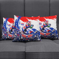 Personalized Croatia Marten Soccer Pillow Cover Croatian Flag Abstract Brush Stroke