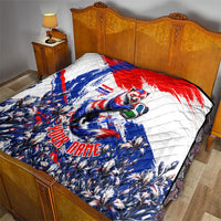 Personalized Croatia Marten Soccer Quilt Croatian Flag Abstract Brush Stroke