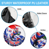 Personalized Croatia Marten Soccer Spare Tire Cover Croatian Flag Abstract Brush Stroke