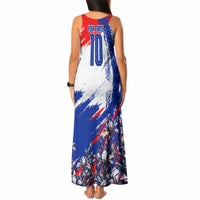 Personalized Croatia Marten Soccer Tank Maxi Dress Croatian Flag Abstract Brush Stroke