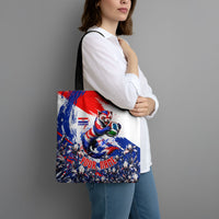 Personalized Croatia Marten Soccer Tote Bag Croatian Flag Abstract Brush Stroke