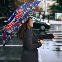 Personalized Croatia Marten Soccer Umbrella Croatian Flag Abstract Brush Stroke