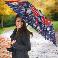 Personalized Croatia Marten Soccer Umbrella Croatian Flag Abstract Brush Stroke