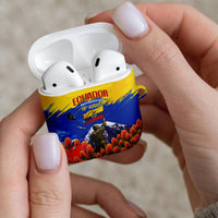 Ecuador Independence Day August 10 AirPods Case Patriotic Heritage Virgin Statue And Soldier